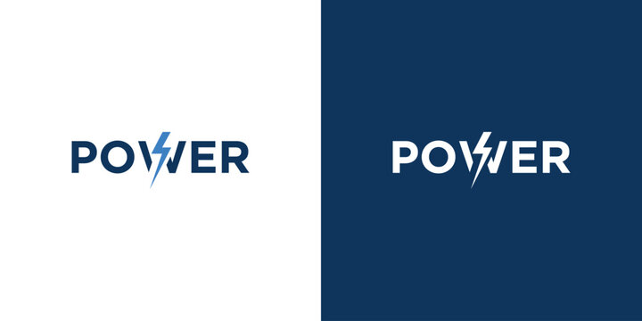 Modern and unique power logo design