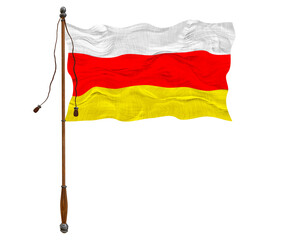 National flag of  South Ossetia. Background  with flag  of  South Ossetia