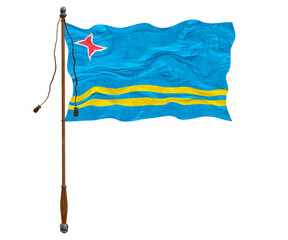 National flag of Aruba. Background  with flag of Aruba.