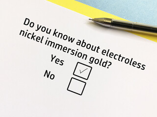 Fototapeta premium Questionnaire about electronics