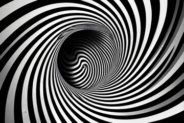 Optical illusion, abstract background. Hypnosis twisted spiral design concept for hypnosis, infinity