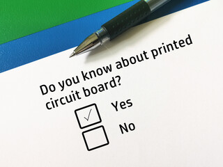 Obraz premium Questionnaire about electronics