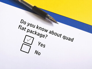 Obraz premium Questionnaire about electronics