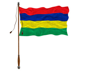National flag of Mauritius. Background  with flag of Mauritius.