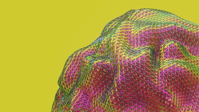 Abstract procedural digital matter geometric pattern wave background animation loopable