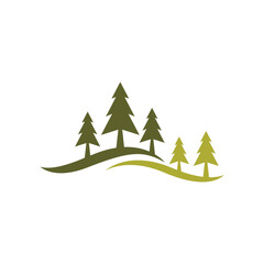 Fototapeta premium Pine tree logo images illustration