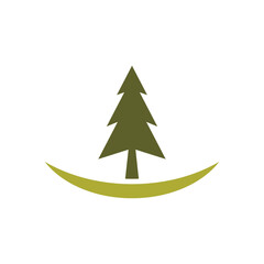 Obraz premium Pine tree logo images illustration