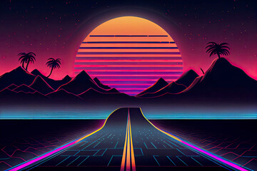 Retro 80s Background