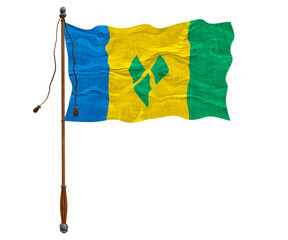 National flag of Saint Vincent Background  with flag of Saint Vincent