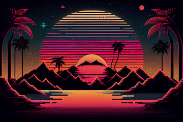 Retro 80s Background