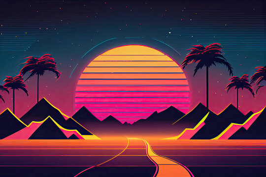 Retro 80s Background