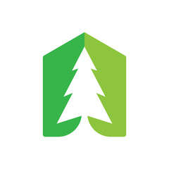 Obraz premium Pine tree logo images illustration