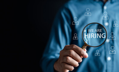 Selective new career recruitment sites. recruiting with online technology. unemployment finding job search for resume register job interview, find your career