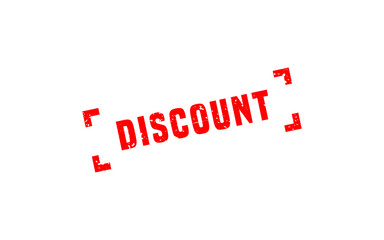 DISCOUNT rubber stamp with grunge style on white background