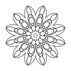 Elegant Easy Mandala Design. Simple mandala page
intricate lines flower patterns wall art, invitations, branding,  designs, basic mandalas Coloring Book page, adults, seniors, beginners, drawing