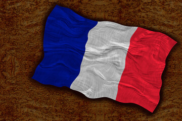 National Flag of France. Background  with flag  of France