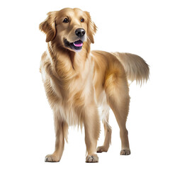 golden retriever isolated on white background