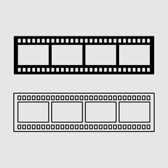 Vector filmstrip. trendy style illustration on gray background..eps