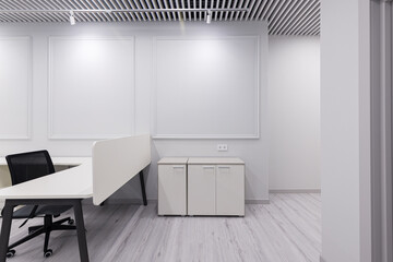 Empty office after renovation with new furniture