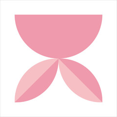 Pink Flat Mosaic Geometric