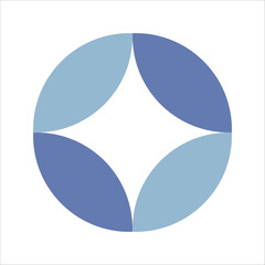 Blue Flat Mosaic Geometric