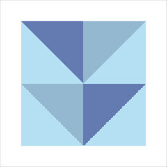 Blue Flat Mosaic Geometric