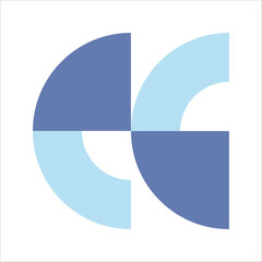 Blue Flat Mosaic Geometric