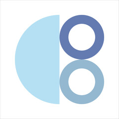 Blue Flat Mosaic Geometric