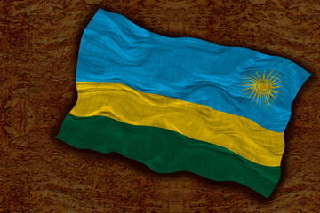 National flag of Rwanda. Background  with flag of Rwanda.