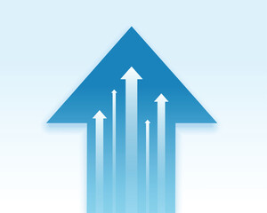 leadership success arrow concept background to achieve goal