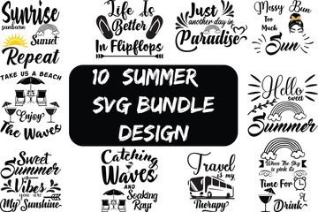Fototapeta premium SUMMER SVG BUNDLE DESIGN 