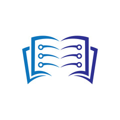 Digital book logo images illustration