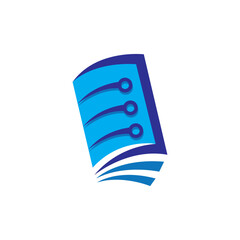 Digital book logo images illustration