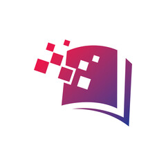 Obraz premium Digital book logo images illustration