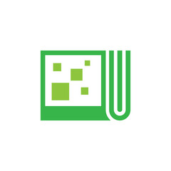 Digital book logo images illustration