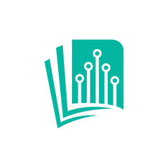Digital book logo images illustration