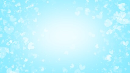 White snowflake Bokeh backgrounds  on blue backgrounds in Christmas Holiday  , illustration wallpaper