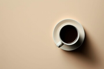Coffee with beige background