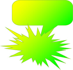 Speech bubble comic book effect bright star sticker dialogue promotion illustration