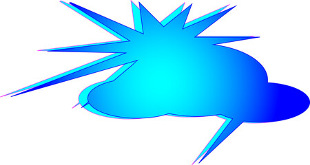 Obraz premium Speech bubble comic book effect bright star sticker dialogue promotion illustration