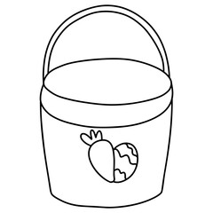 bucket of water, garden equipment, farming concept
