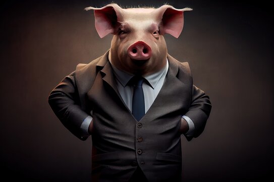 Pig In A Suit Dressed Well Generative AI