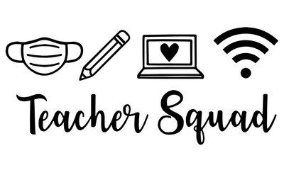 Teacher Squad svg, Teacher Team svg, Teacher Life svg, Back to School svg, Teacher Appreciation Gift Svg, svg files for cricut
