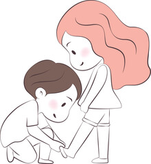Illustrations of couples in various chapters.