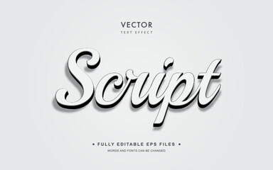 Vector Editable Text Effect in Script Style