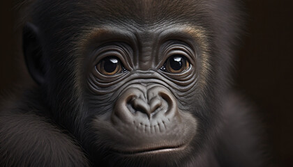 Obraz premium Endangered animal - baby Gorilla