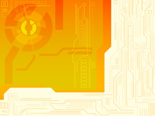 Hi technology digital Vector background created by many lines and circle objects