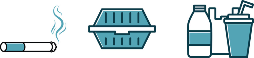 Set of Waste Icon