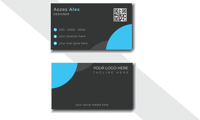 Obraz premium Creative, clean, luxurious and elegant business cards. Double Sided Business Card Design Template.