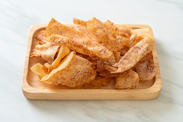 Taro Chips - fried or baked sliced taro
